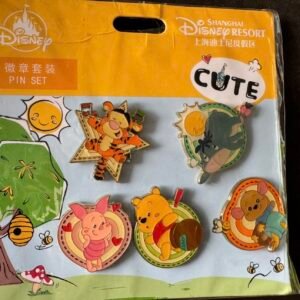 Shanghai Disney Resort CUTE Winnie the Pooh Pin Set 157