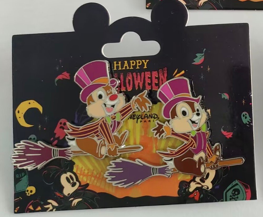 Disneyland Paris 2023 Halloween Chip & Dale pin- WDI 164