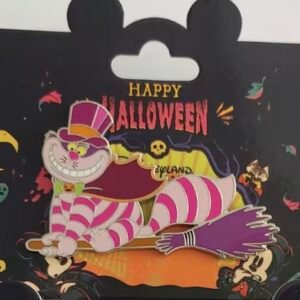 Disneyland Paris 2023 Halloween Cheshire Cat broom pin- WDI 165